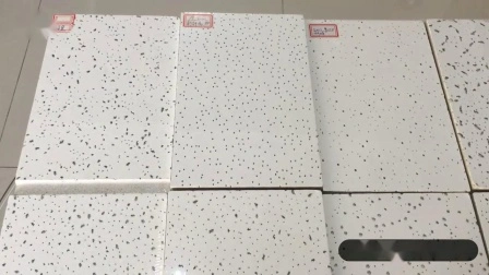 Top China proveedor 2X4 14mm acústico a prueba de sonido Cielo Falso Fibra Tejas de techo de fibra mineral