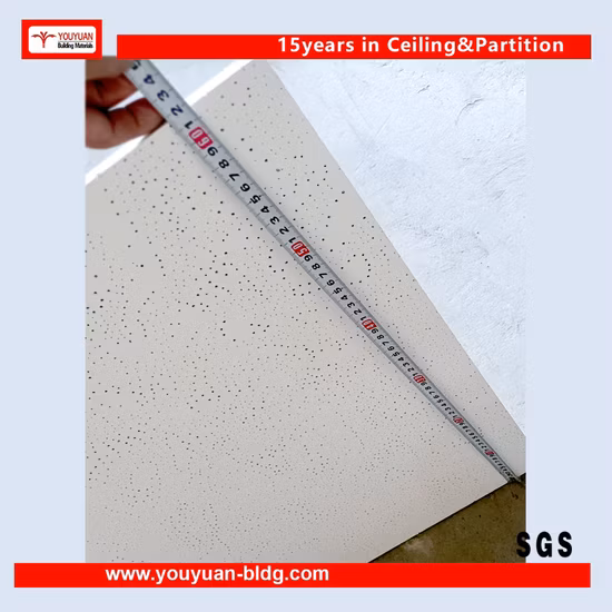 Tablero de fibra mineral/tejas de techo de fibra mineral suspendidas acústicas